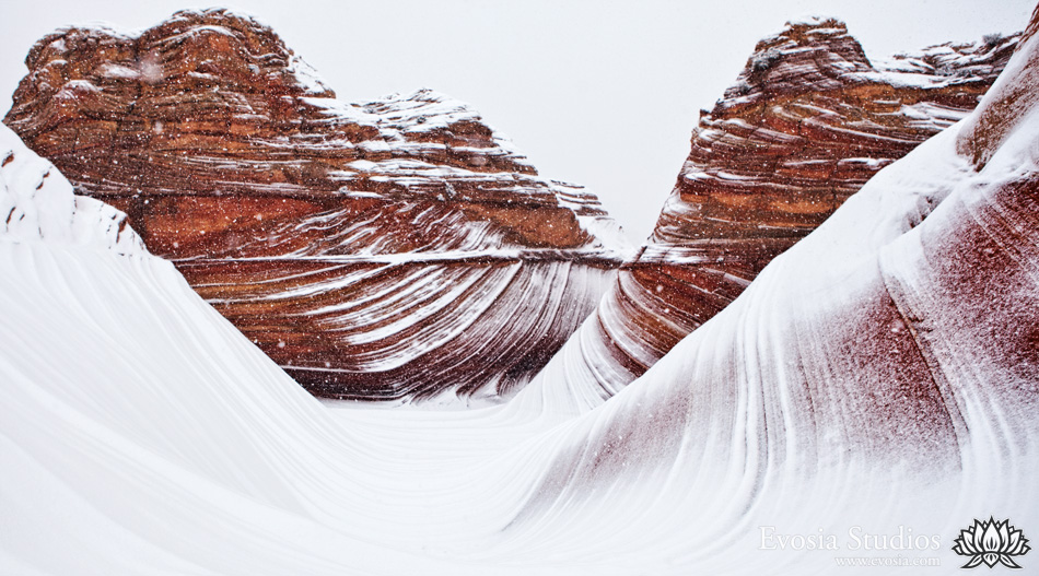Winter storm at the Wave in Coyote Buttes North