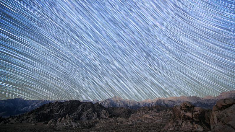 Star Trails over Mt Whitney